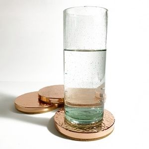 Copper Hammered Textured Coasters